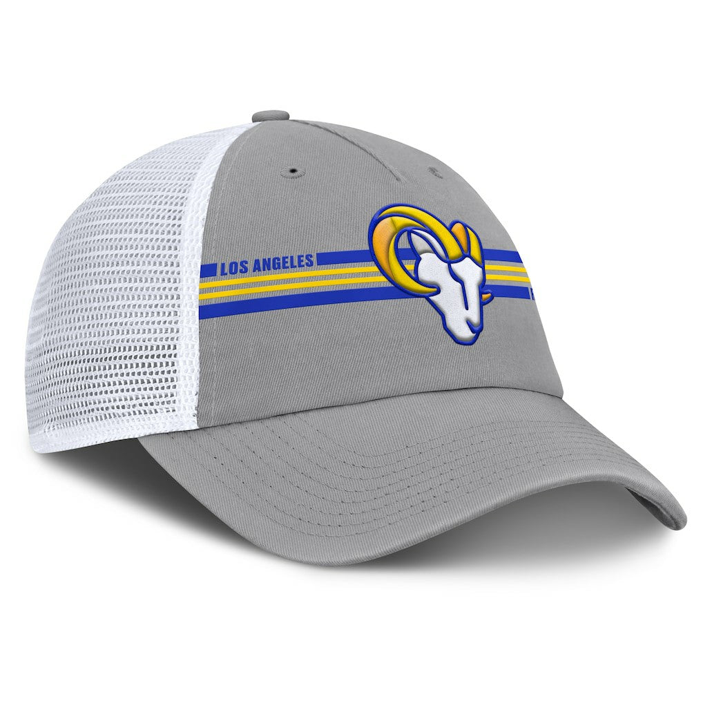 Los Angeles Rams Singleback Trucker Adjustable Hat - Gray Hats