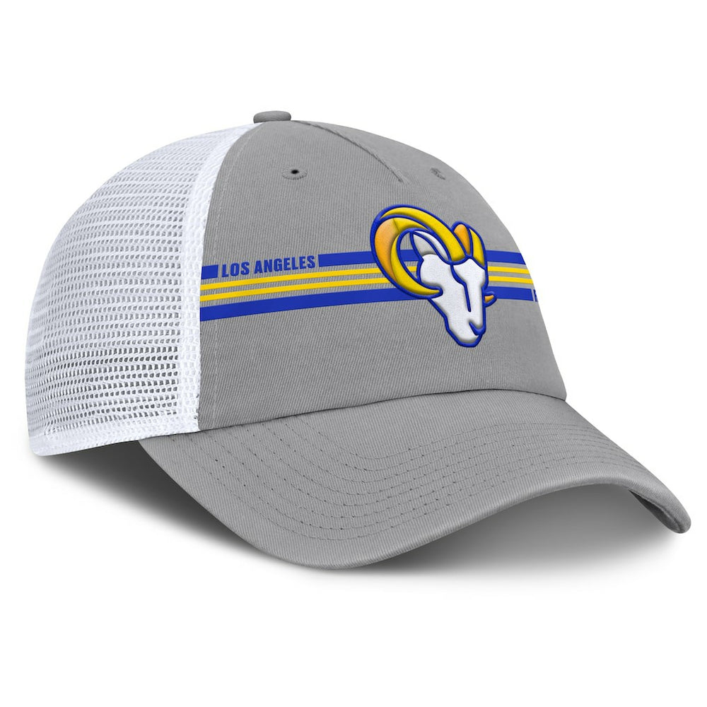 Los Angeles Rams Singleback Trucker Adjustable Hat - Gray Hats