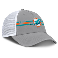 Miami Dolphins Singleback Trucker Adjustable Hat - Gray Hats