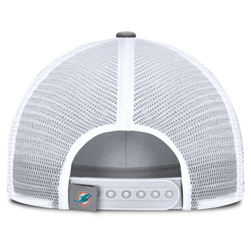 Miami Dolphins Singleback Trucker Adjustable Hat - Gray Hats