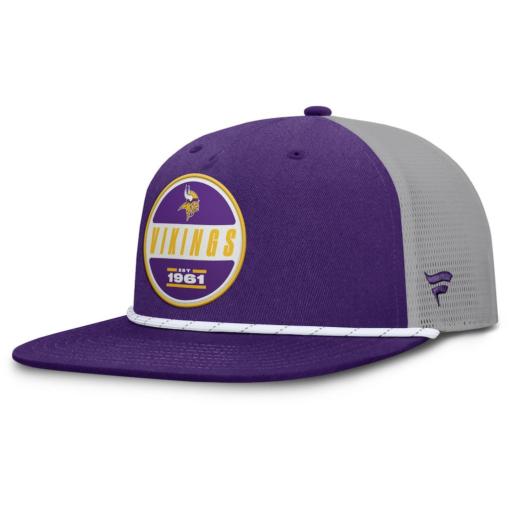 Minnesota Vikings Edge Rush Trucker Adjustable Hat - Purple/Gray Hats