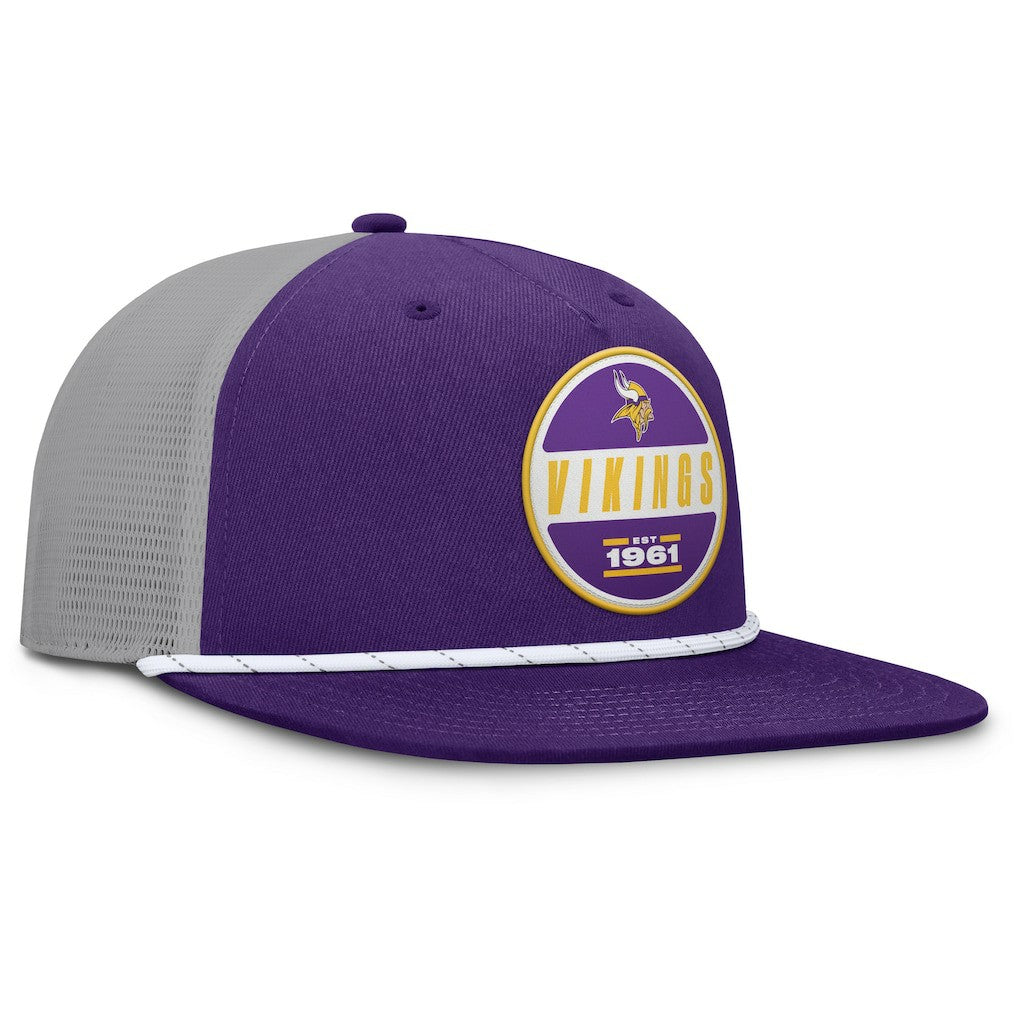 Minnesota Vikings Edge Rush Trucker Adjustable Hat - Purple/Gray Hats