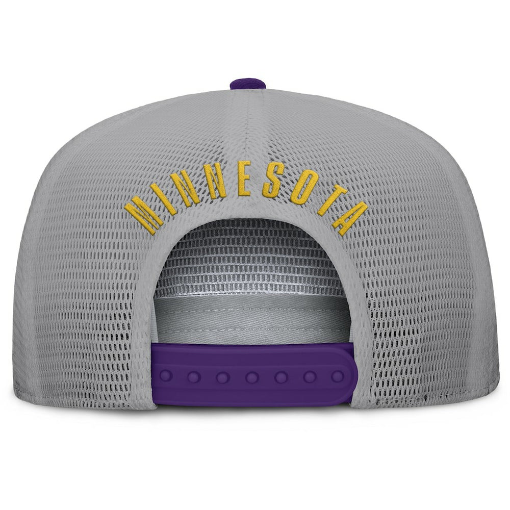 Minnesota Vikings Edge Rush Trucker Adjustable Hat - Purple/Gray Hats