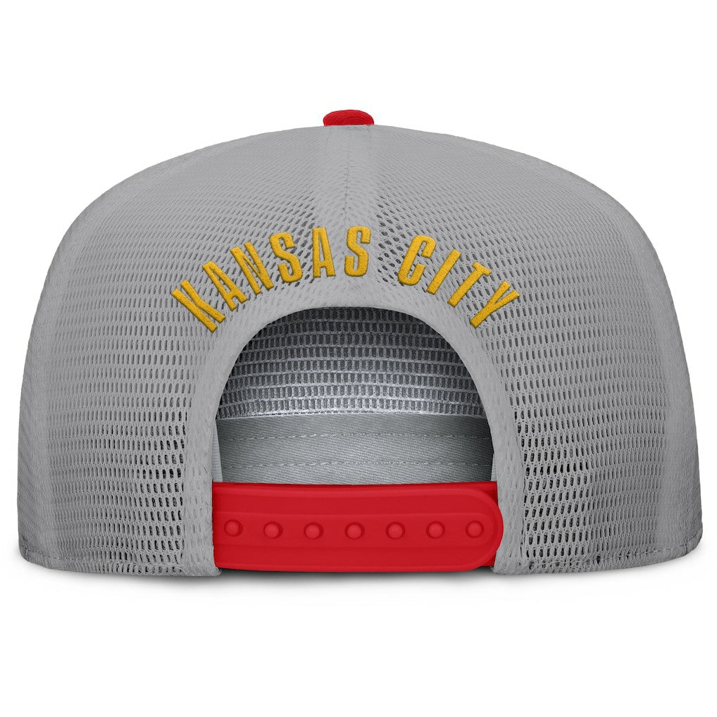 Kansas City Chiefs Edge Rush Trucker Adjustable Hat - Red/Gray Hats