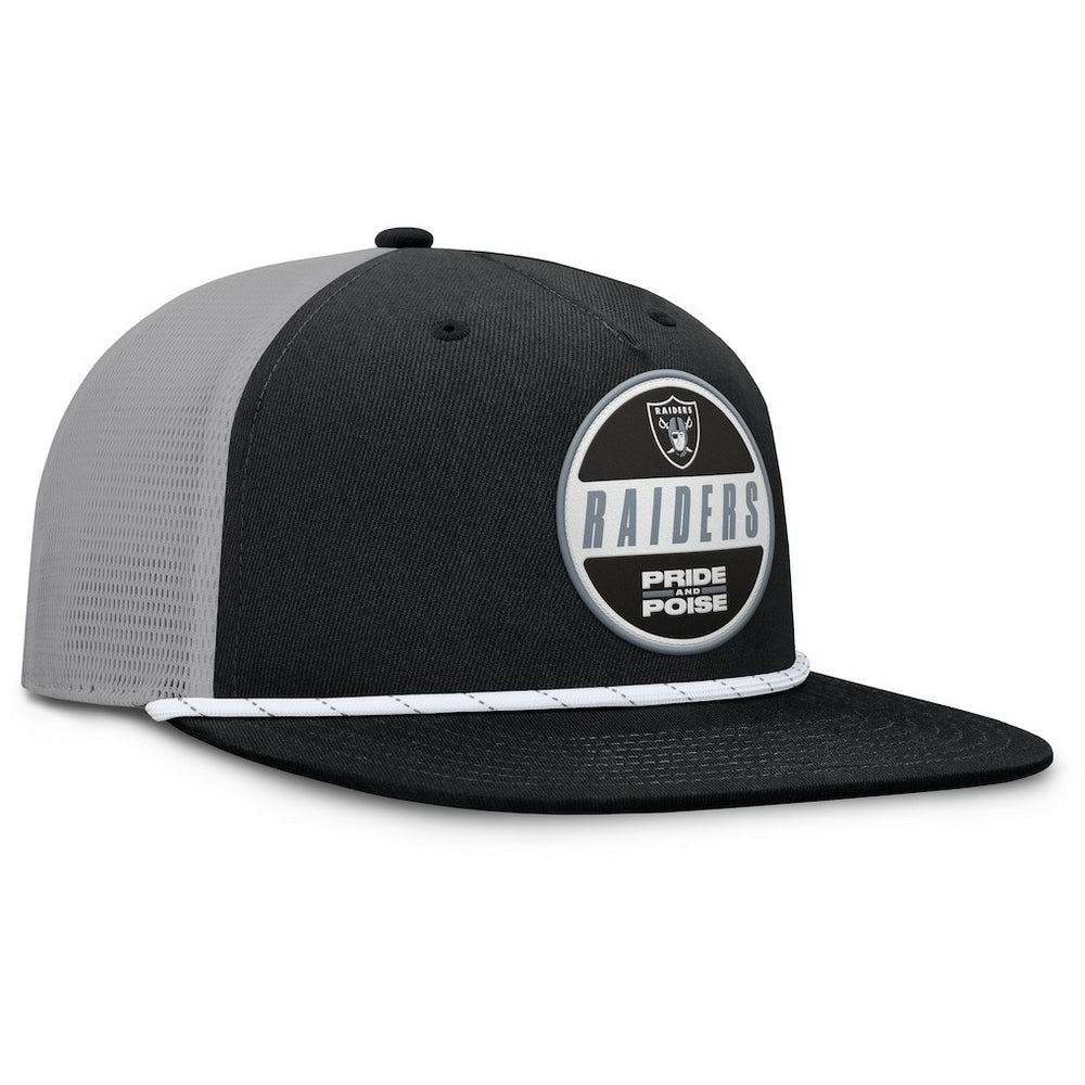 Las Vegas Raiders Edge Rush Trucker Adjustable Hat - Black/Gray Hats
