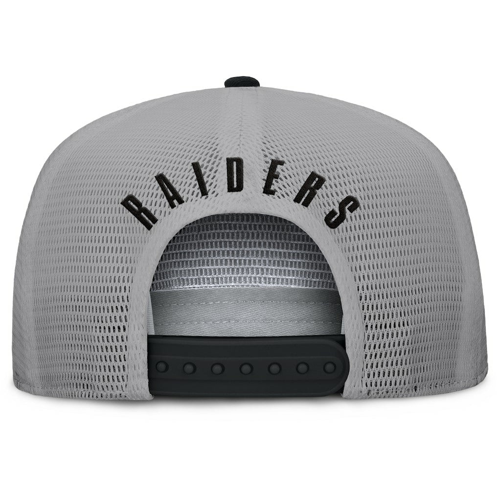 Las Vegas Raiders Edge Rush Trucker Adjustable Hat - Black/Gray Hats