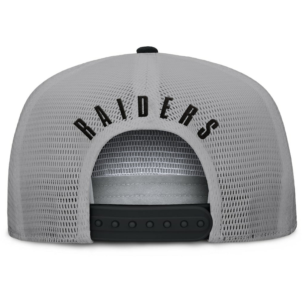 Las Vegas Raiders Edge Rush Trucker Adjustable Hat - Black/Gray Hats