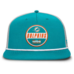 Miami Dolphins Edge Rush Trucker Adjustable Hat - Aqua/Gray Hats