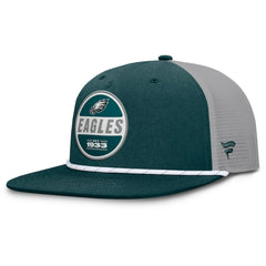 Philadelphia Eagles Edge Rush Trucker Adjustable Hat - Midnight Green/Gray Hats