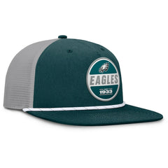 Philadelphia Eagles Edge Rush Trucker Adjustable Hat - Midnight Green/Gray Hats