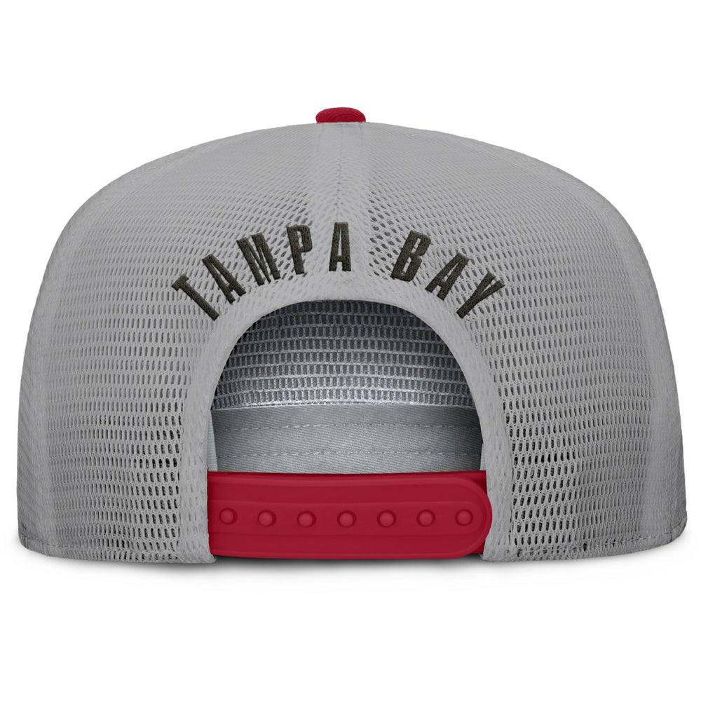Tampa Bay Buccaneers Edge Rush Trucker Adjustable Hat - Red/Gray Hats