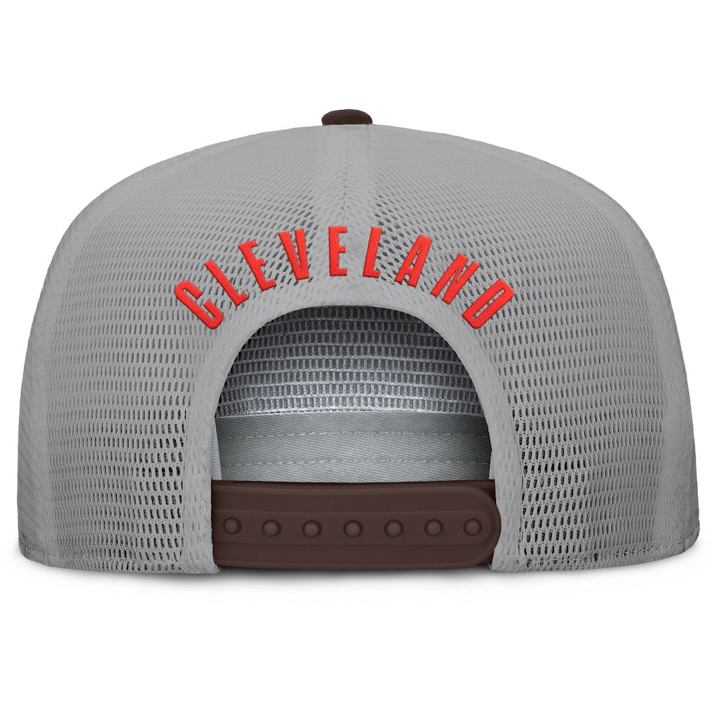Cleveland Browns Edge Rush Trucker Adjustable Hat - Brown/Gray Hats