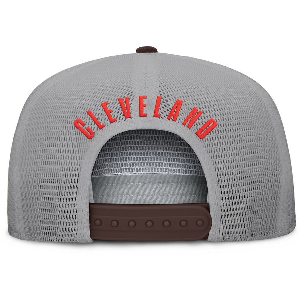 Cleveland Browns Edge Rush Trucker Adjustable Hat - Brown/Gray Hats