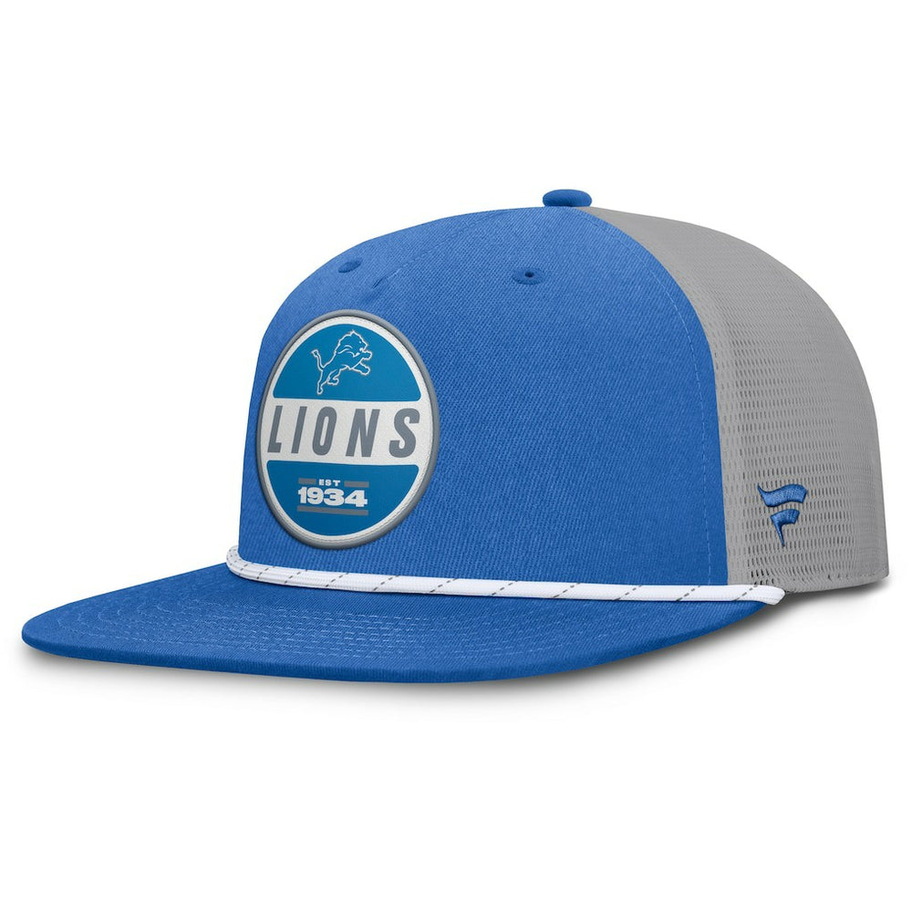 Detroit Lions Edge Rush Trucker Adjustable Hat - Blue/Gray Hats