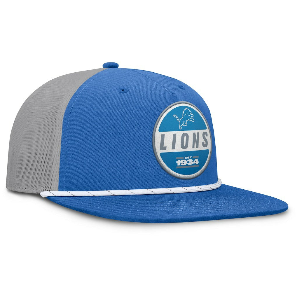 Detroit Lions Edge Rush Trucker Adjustable Hat - Blue/Gray Hats