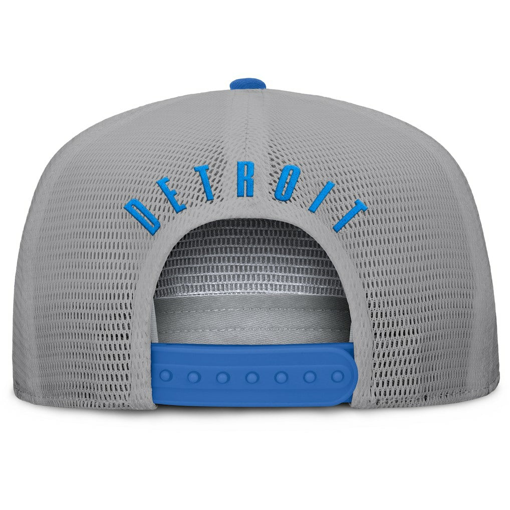Detroit Lions Edge Rush Trucker Adjustable Hat - Blue/Gray Hats