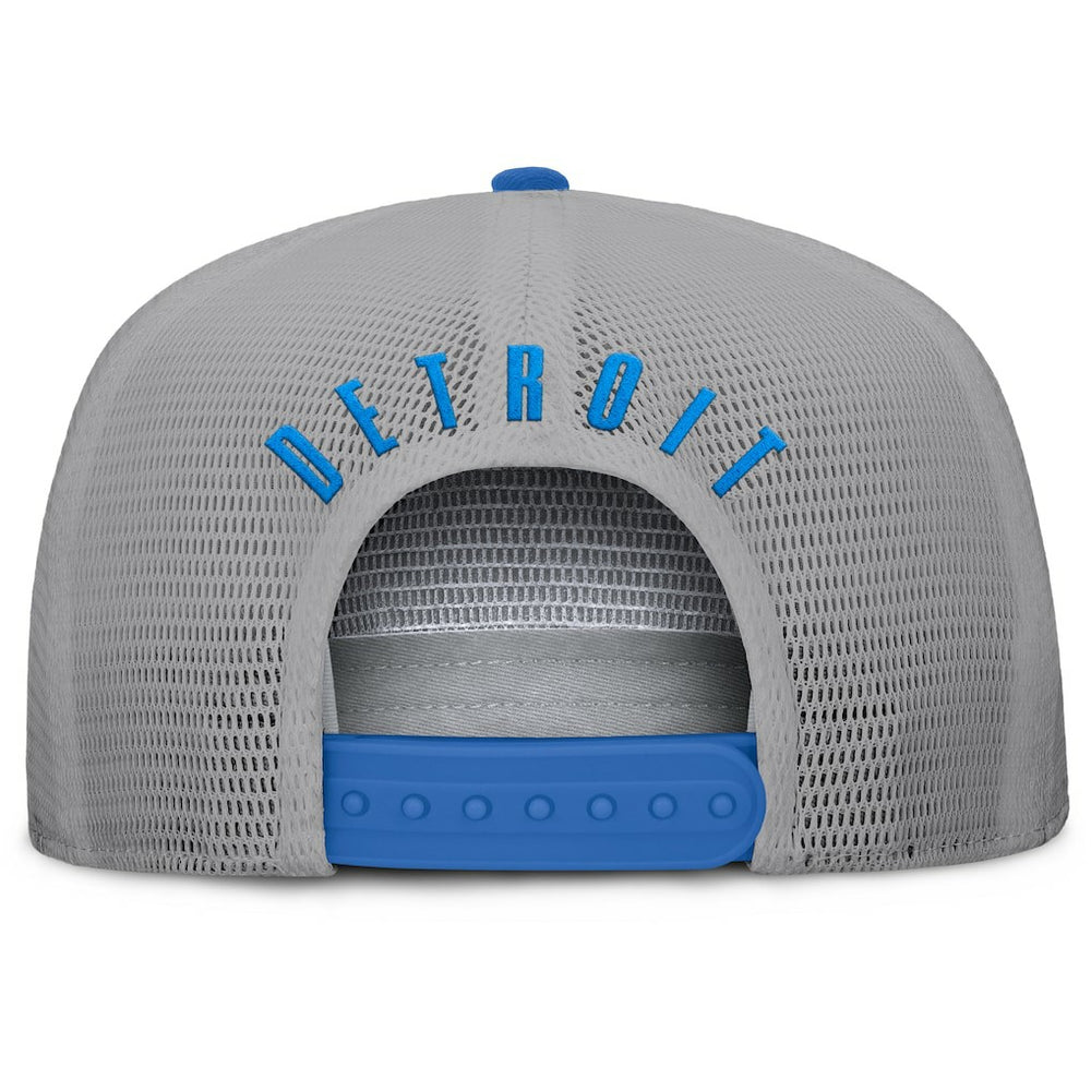 Detroit Lions Edge Rush Trucker Adjustable Hat - Blue/Gray Hats