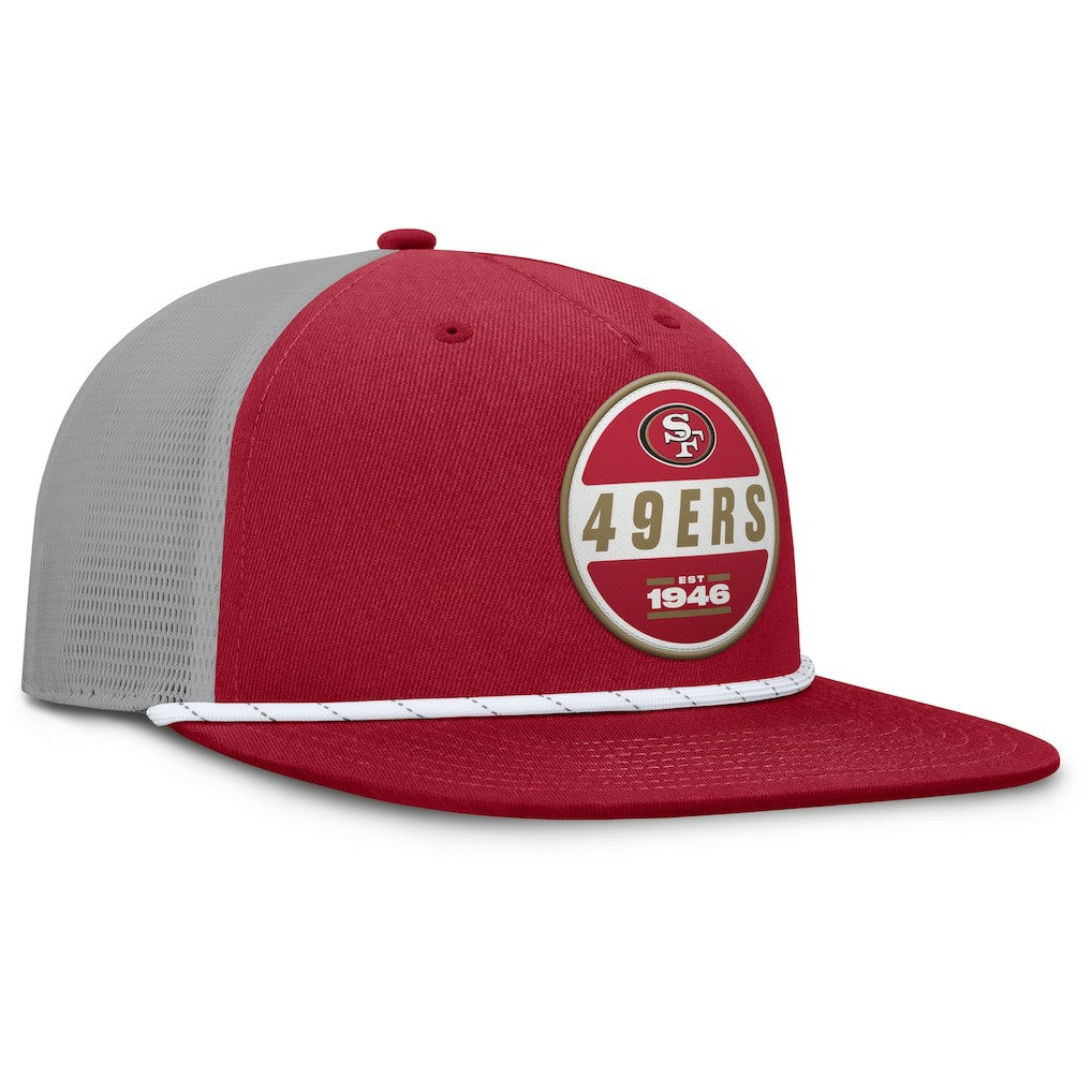 San Francisco 49ers Edge Rush Trucker Adjustable Hat - Scarlet/Gray Hats