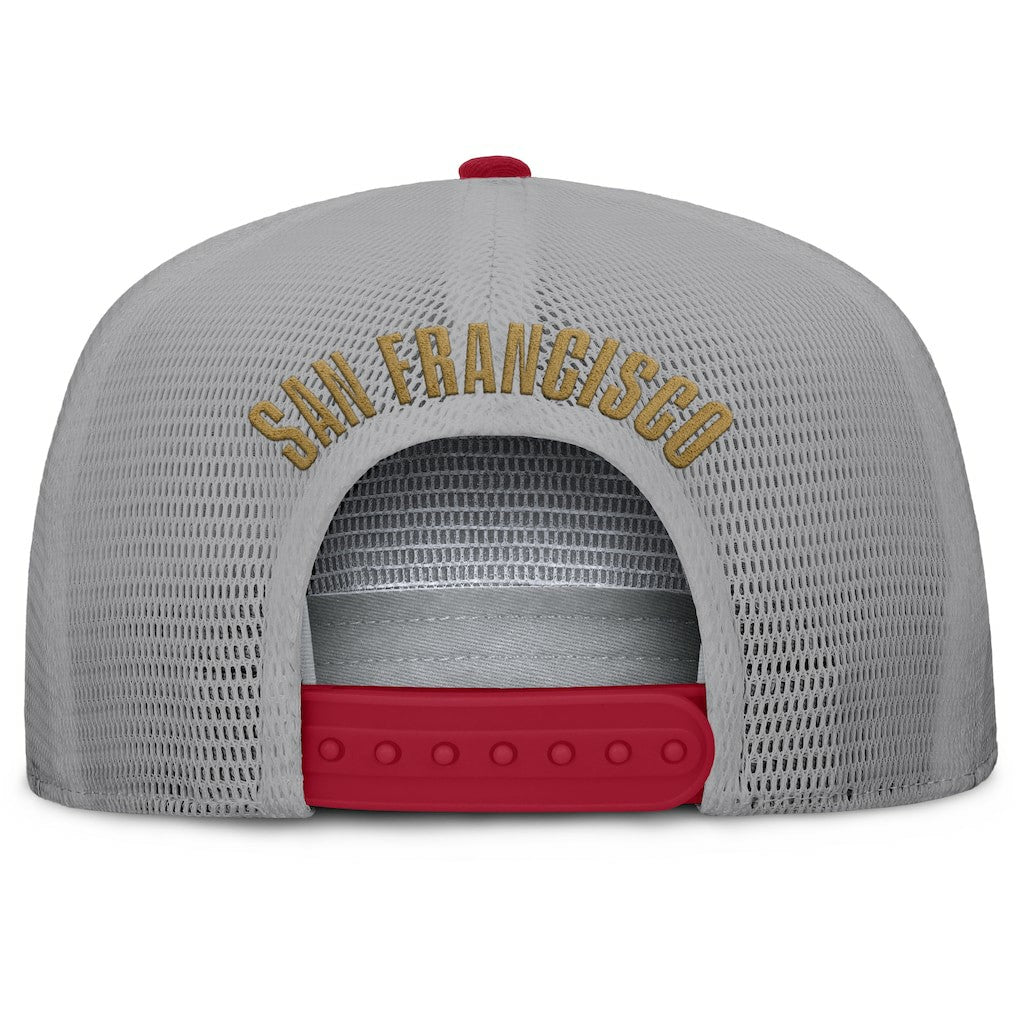 San Francisco 49ers Edge Rush Trucker Adjustable Hat - Scarlet/Gray Hats