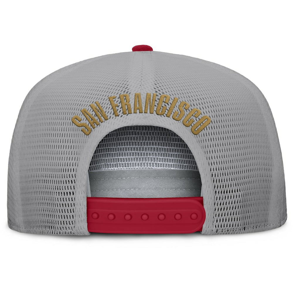San Francisco 49ers Edge Rush Trucker Adjustable Hat - Scarlet/Gray Hats