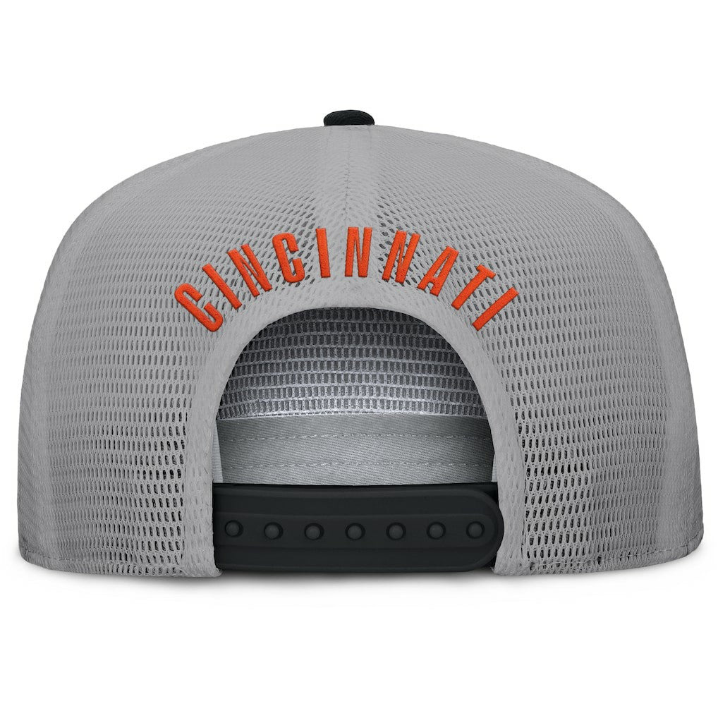 Cincinnati Bengals Edge Rush Trucker Adjustable Hat - Black/Gray Hats