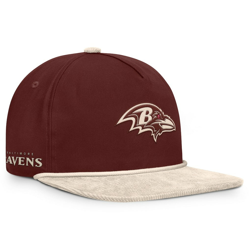 Baltimore Ravens NFL Reminisce Golfer Adjustable Hat - Brown Hats