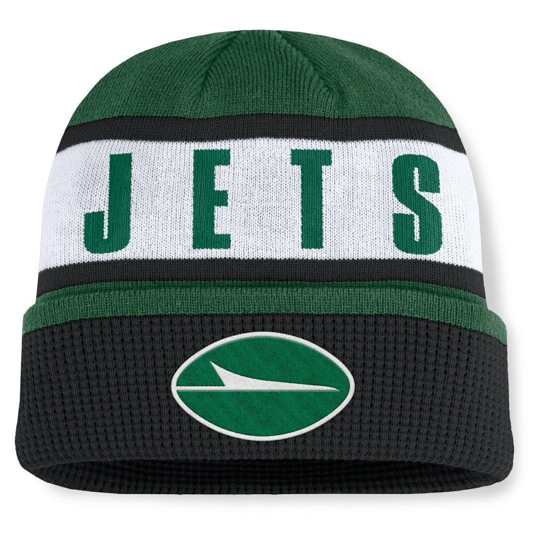 New York Jets Oskie Cuffed Knit Hat - Green/Black Hats