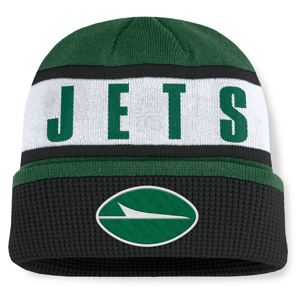 New York Jets Oskie Cuffed Knit Hat - Green/Black Hats
