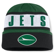 New York Jets Oskie Cuffed Knit Hat - Green/Black Hats