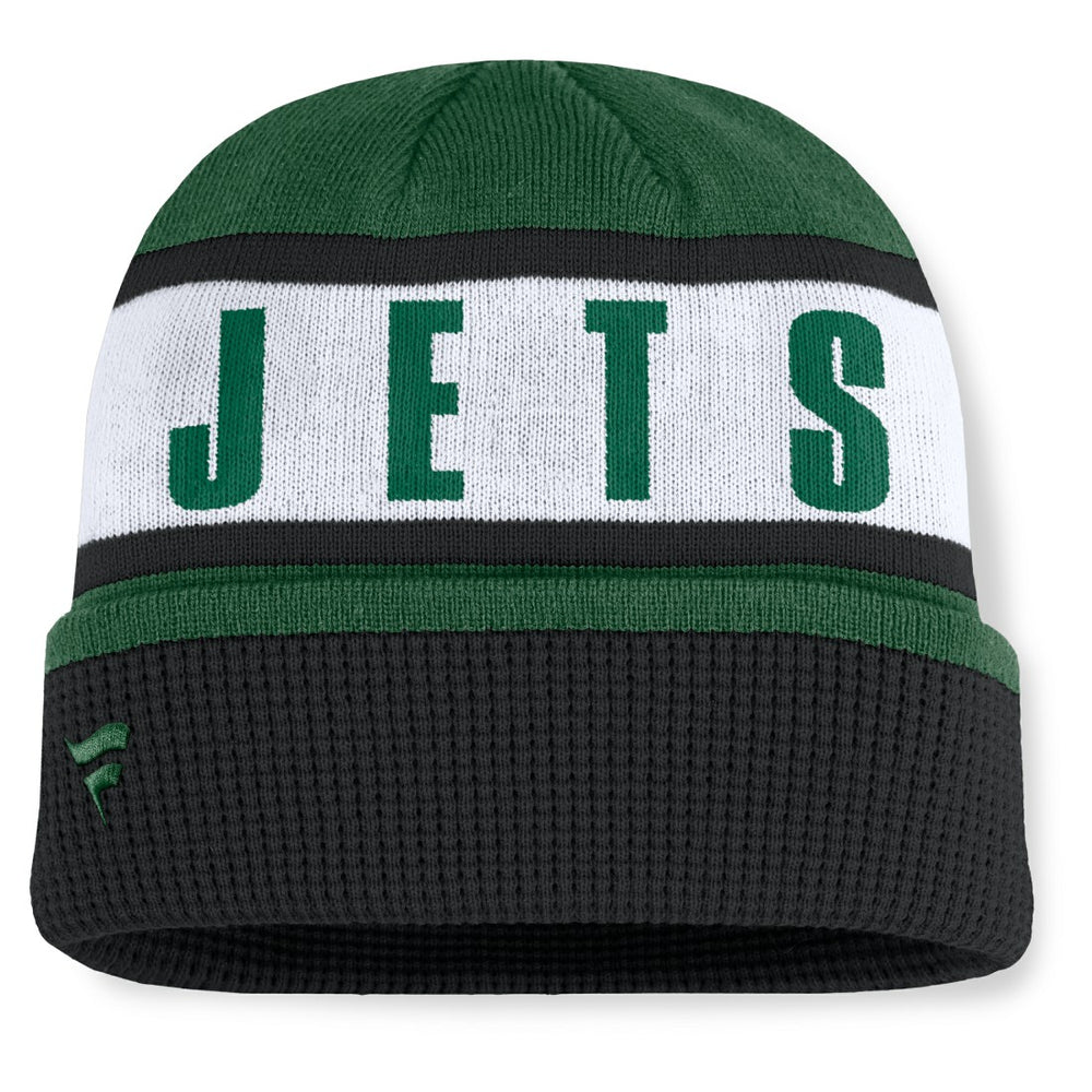 New York Jets Oskie Cuffed Knit Hat - Green/Black Hats