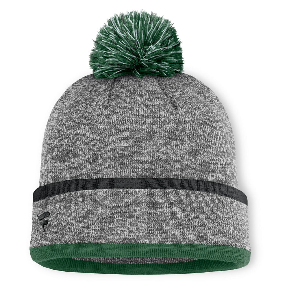 New York Jets Motion Cuffed Knit Hat with Pom - Heather Gray Hats