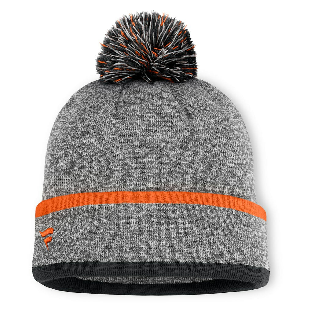 Cincinnati Bengals Motion Cuffed Knit Hat with Pom - Heather Gray Hats