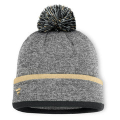 New Orleans Saints Motion Cuffed Knit Hat with Pom - Heather Gray Hats