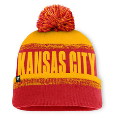 Kansas City Chiefs Play Action Cuffed Knit Hat with Pom - Red/Gold Hats