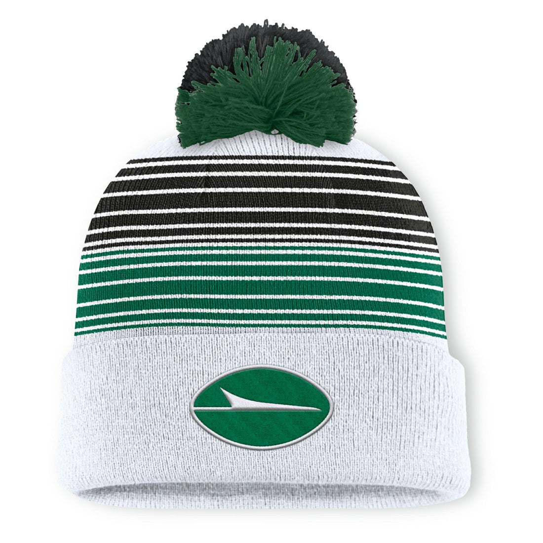 New York Jets Ghost Cuffed Knit Hat with Pom - White Hats