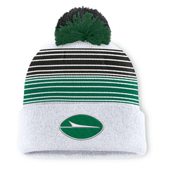 New York Jets Ghost Cuffed Knit Hat with Pom - White Hats