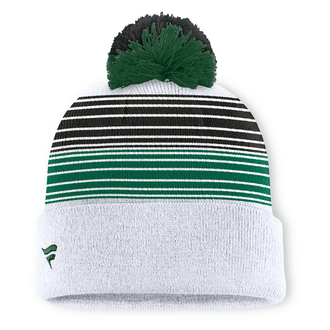 New York Jets Ghost Cuffed Knit Hat with Pom - White Hats
