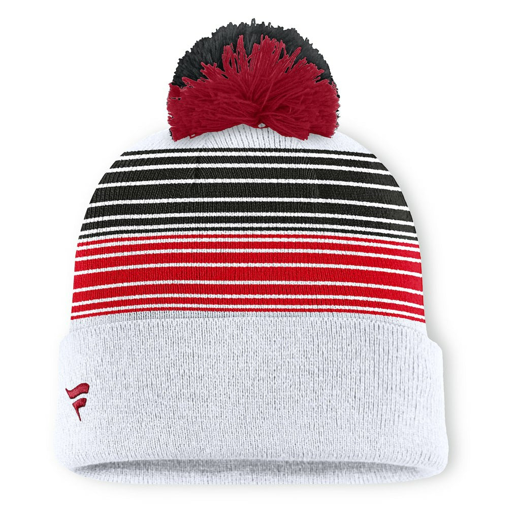 San Francisco 49ers Ghost Cuffed Knit Hat with Pom - White Hats
