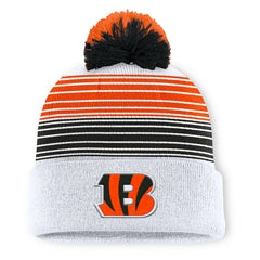 Cincinnati Bengals Ghost Cuffed Knit Hat with Pom - White Hats
