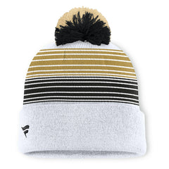 New Orleans Saints Ghost Cuffed Knit Hat with Pom - White Hats