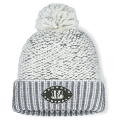 Cincinnati Bengals Women's Pro Set Cuffed Knit Hat with Pom - Heather Gray Hats