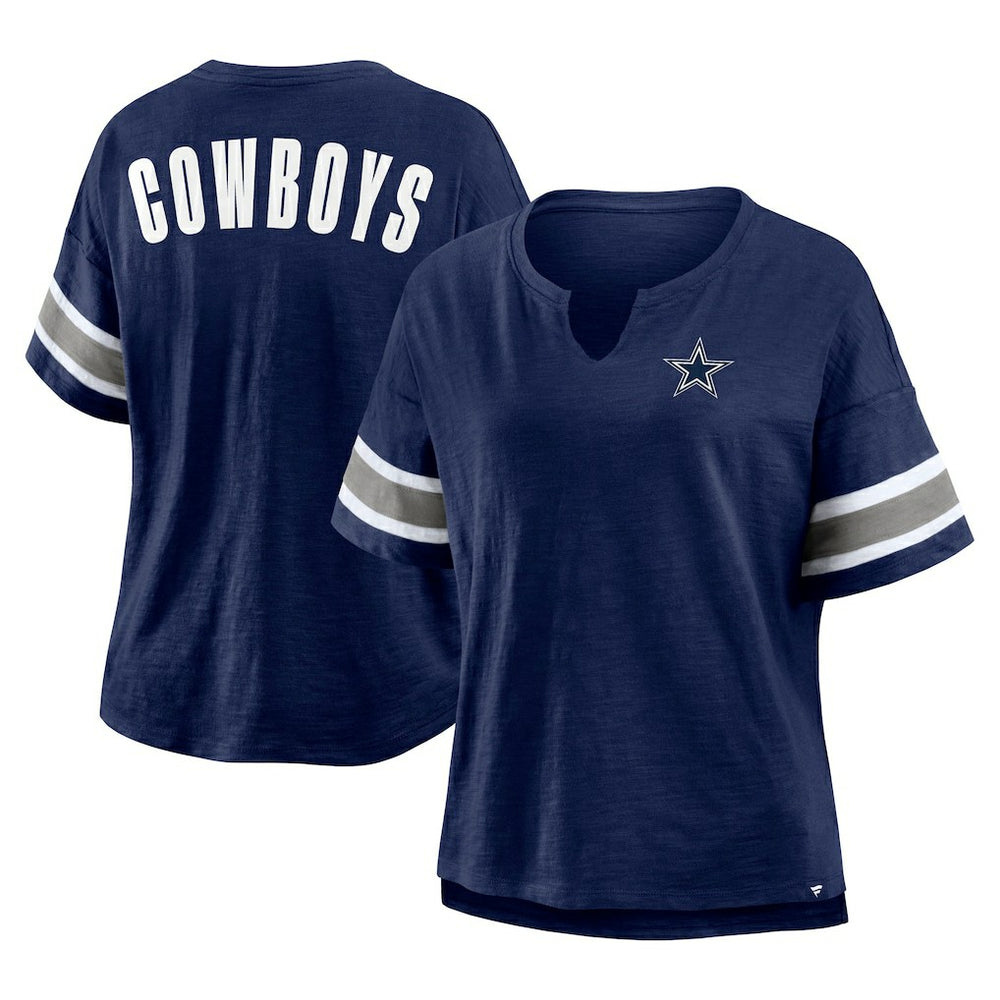 Dallas Cowboys Women's Redzone Curl Route T-Shirt - Navy T-shirts