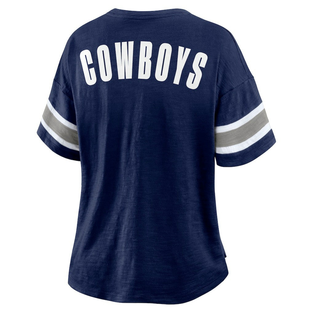 Dallas Cowboys Women's Redzone Curl Route T-Shirt - Navy T-shirts