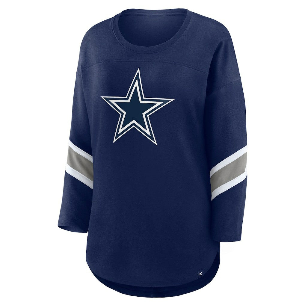 Dallas Cowboys Women's Redzone 3/4-Sleeve T-Shirt - Navy T-shirts