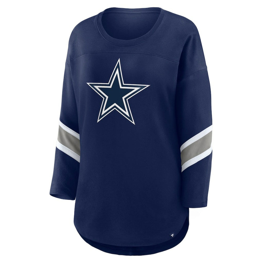 Dallas Cowboys Women's Redzone 3/4-Sleeve T-Shirt - Navy T-shirts