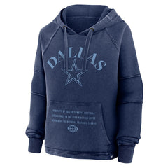 Dallas Cowboys Women's Oversized Raglan Gridiron Hoodie - Navy Hoodies
