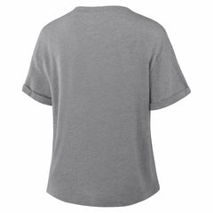 Dallas Cowboys Women's Pennant Wave Tribute Tri-Blend Boxy T-Shirt - Heather Gray T-shirts