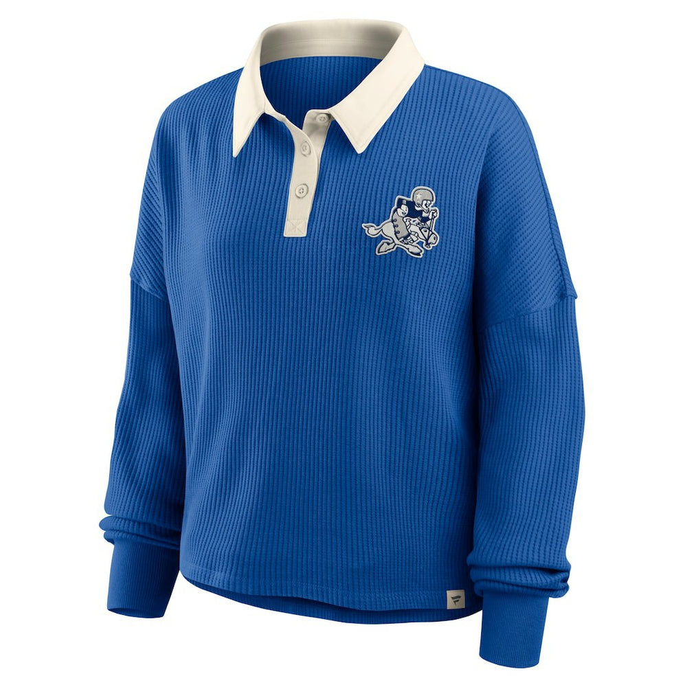 Dallas Cowboys Women's Oversized Hometown Premium Thermal Long Sleeve Shirt - Royal