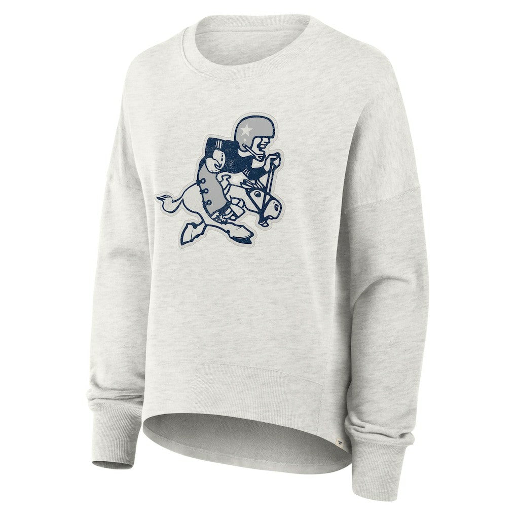 Dallas Cowboys Women's Oversized Hometown Pullover Sweatshirt - Heather Gray Pullover
