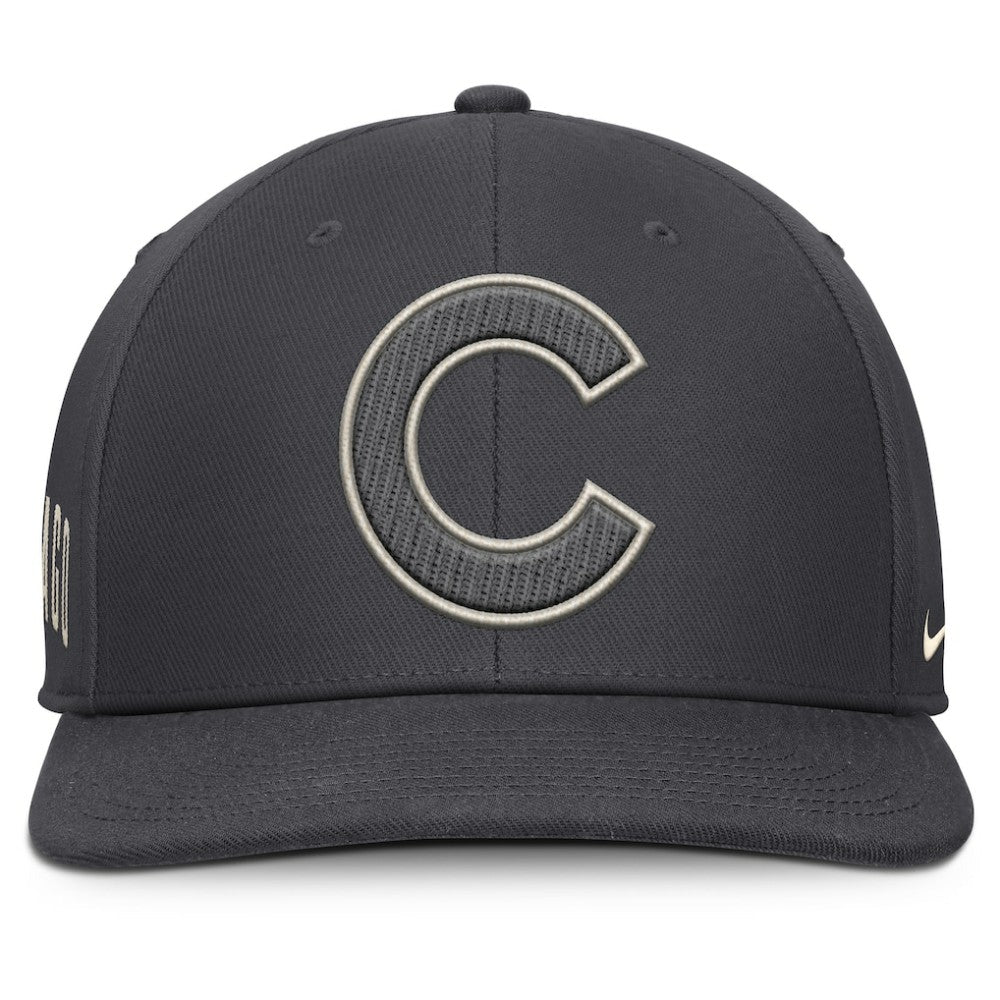 Chicago Cubs Nike Statement Pro Snapback Hat - Anthracite Hats